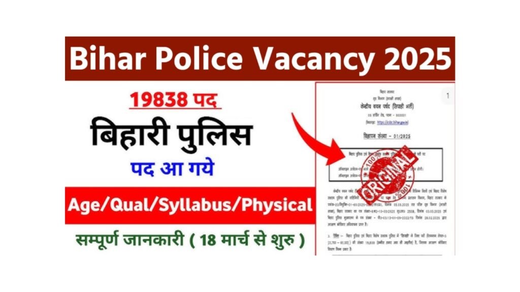 Bihar Police Vacancy 2025